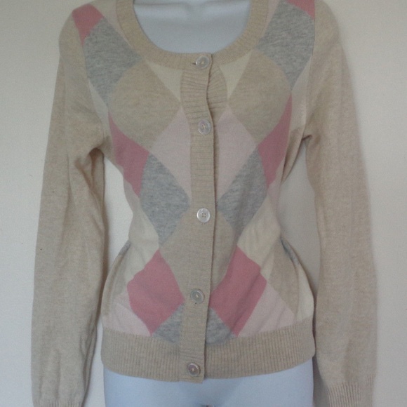 Talbots Sweaters - Talbots Wool Nylon Argyle Sweater Size Small